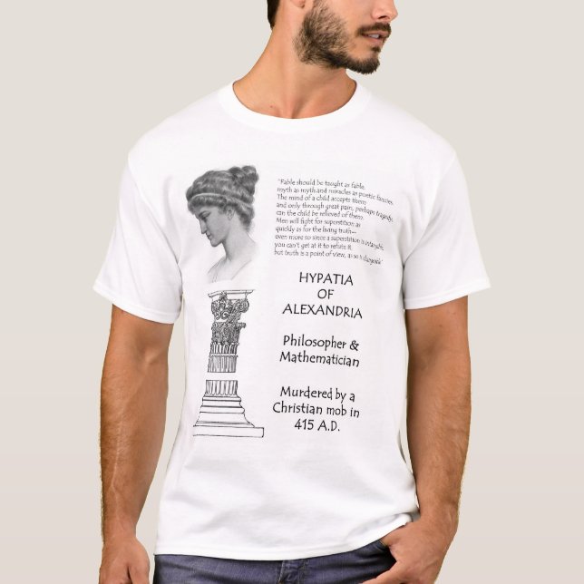 Camiseta Hypatia do ANÚNCIO de Alexandria 370-415 (Frente)