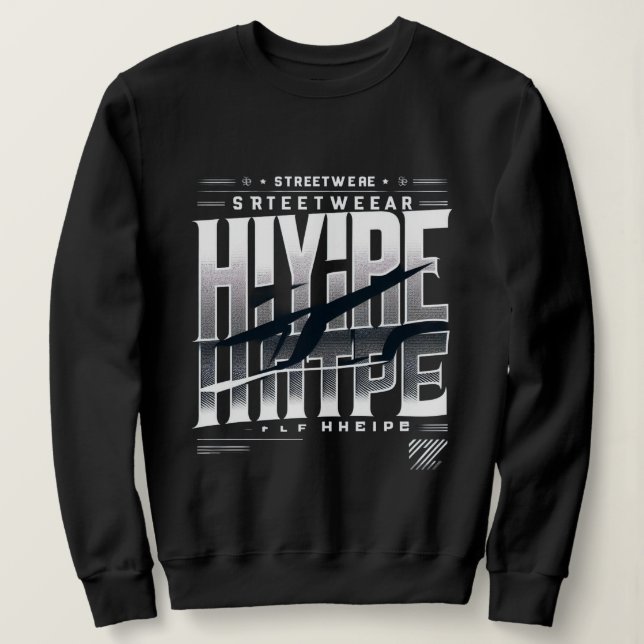 Camiseta Hype Streetwear Typography Design – Bold Urban Bla (Frente do Design)