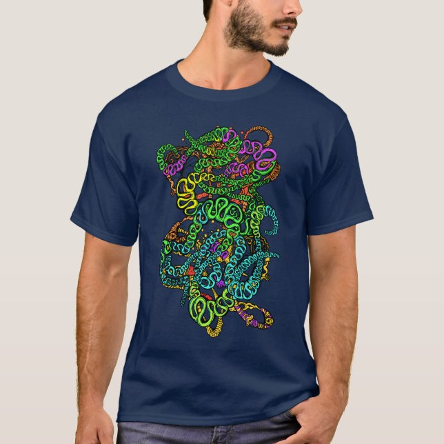 Camiseta Hypnotic Amorphous Phantasmagoric Modern Groovy  (Frente)