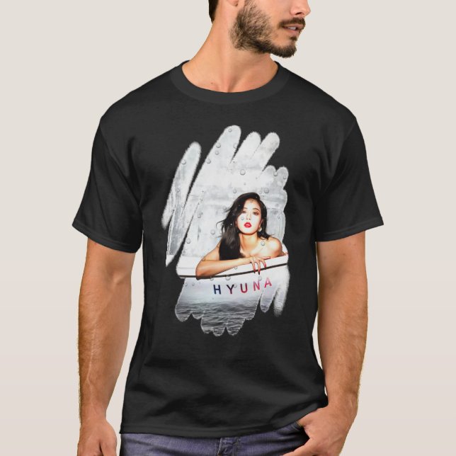 Camiseta Hyuna (아 현, 4 Minutos, Estrela do Kpop (Frente)