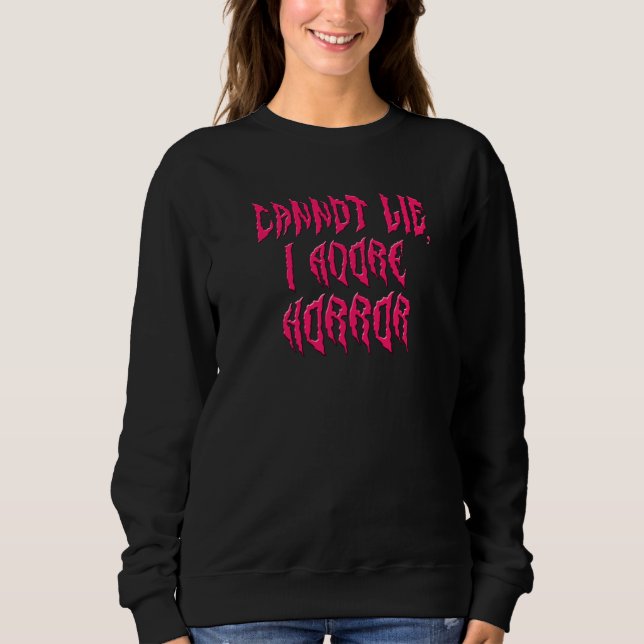 Camiseta I Adore Horror (Pink Text) (Frente)