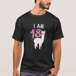 Camiseta I Am 18 Alpaca Gift For Kids 18Th Birthday
