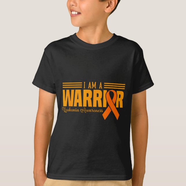 Camiseta I Am A Warrior Funny Leukemia Blood Cancer Awarene (Frente)