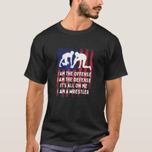 Camiseta I Am A Wrestler Fun Wrestling American Flag 1