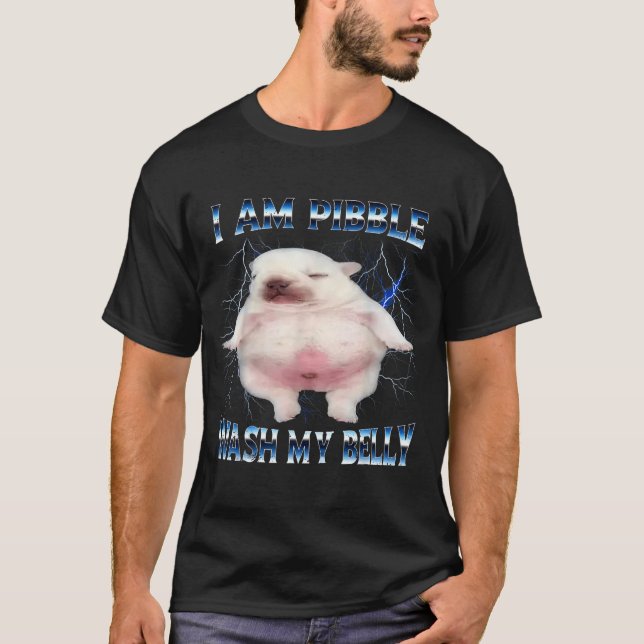 Camiseta I Am Bble Wash My Belly Funny Dog Clean My Belly M (Frente)