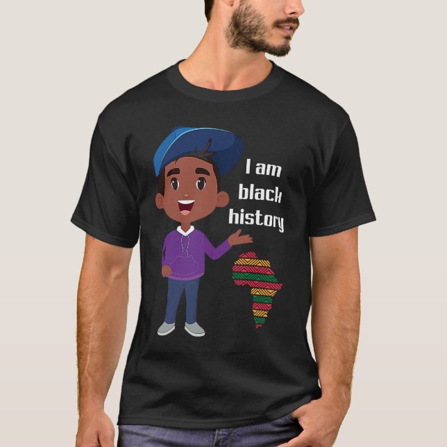 Camiseta I Am Black History  Black Ancestry African America (Frente)