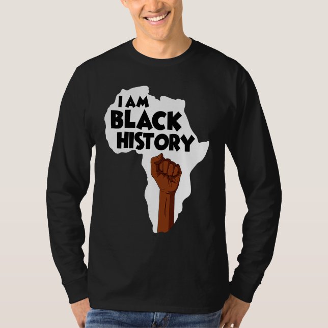 Camiseta I Am Black History Black History Month Afro Americ (Frente)