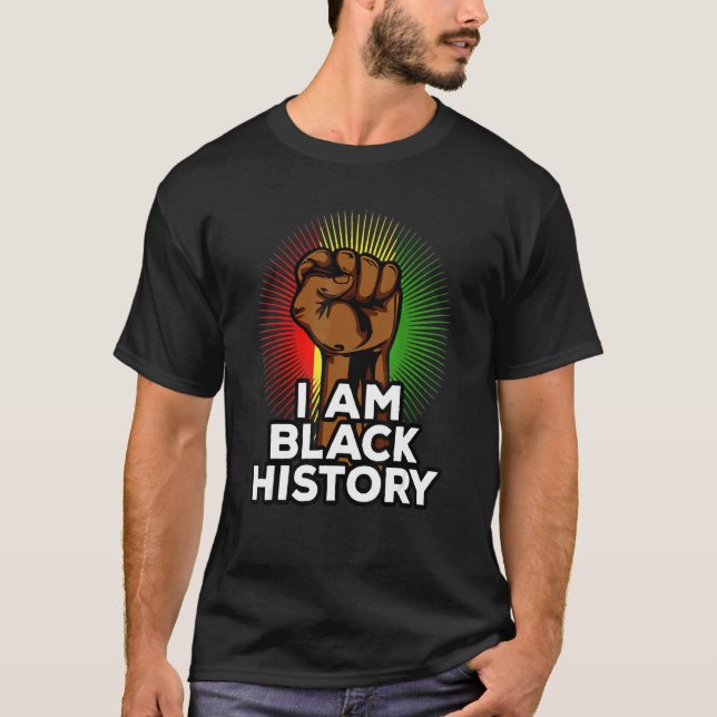 Camiseta I Am Black History, Black History Month Costume (Frente)