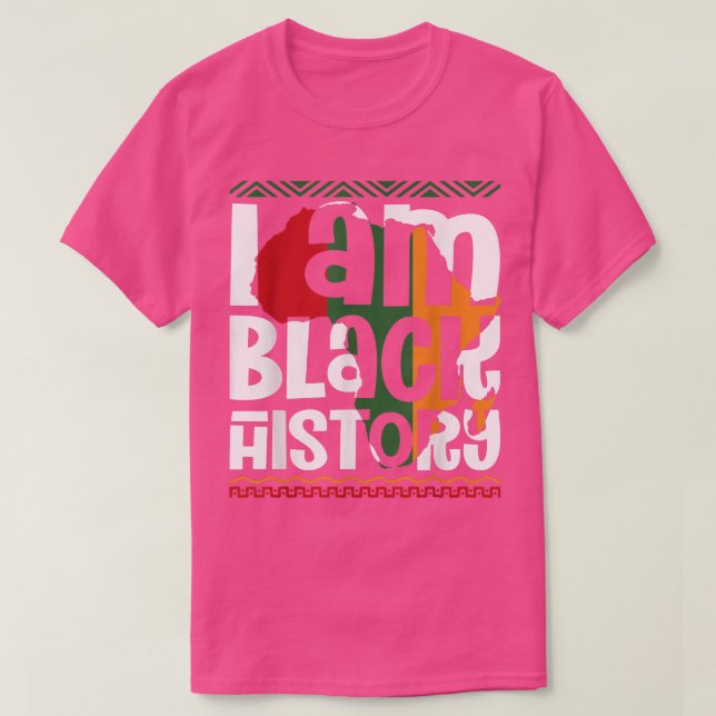 Camiseta I Am Black History - Black History Month & Pride M (Frente do Design)