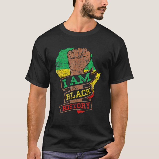 Camiseta I Am Black History Month African American Black Pr (Frente)