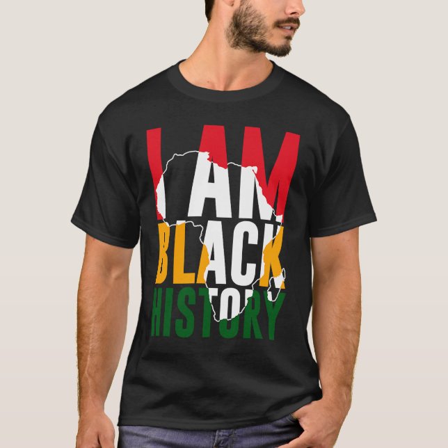 Camiseta I Am Black History Month African American Pride (Frente)