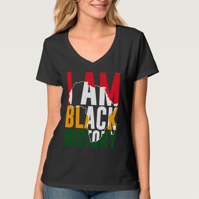 Camiseta I Am Black History Month African American Pride (Frente)
