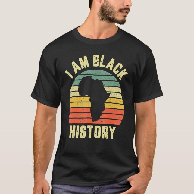 Camiseta I Am Black History Month Afro African Pride Boys G (Frente)