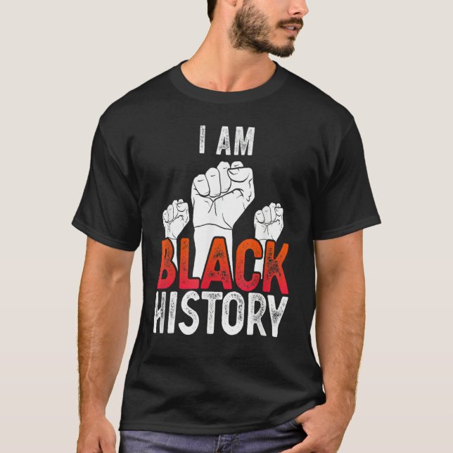 Camiseta I Am Black History Month Afro African Pride Men Wo (Frente)