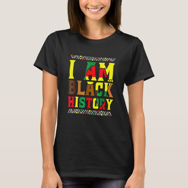 Camiseta I Am Black History Month Afro African Pride Men Wo (Frente)