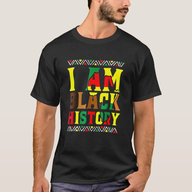Camiseta I Am Black History Month Afro African Pride Men Wo (Frente)