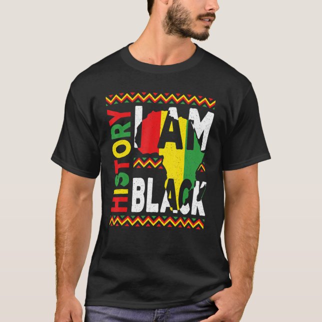 Camiseta I Am Black History Month Melanin Pride African Ame (Frente)