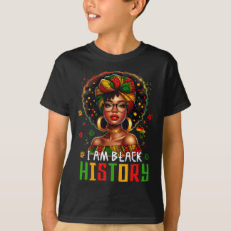 Camiseta I Am Black History Women Girl Black History Month 