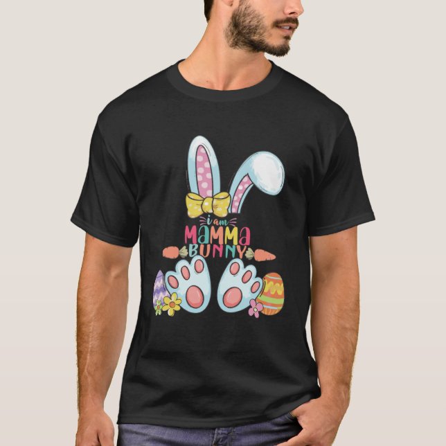 Camiseta I am Mamma Bunny Easter Day Egg Women (Frente)