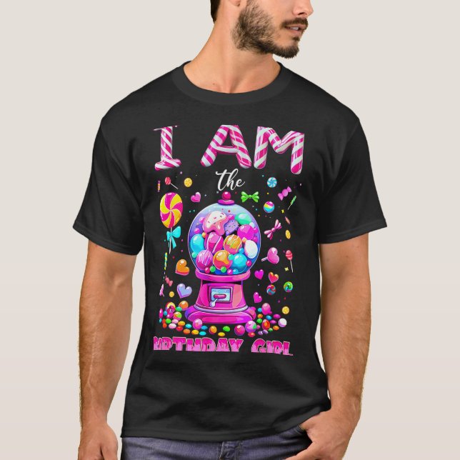 Camiseta I Am The Birthday Girl Sweet Candy Birthday Girl F (Frente)