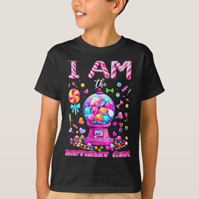 Camiseta I Am The Birthday Girl Sweet Candy Birthday Girl F (Frente)