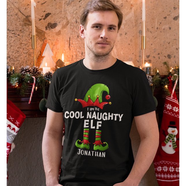 Camiseta I am The Cool Naughty Elf Funny Elf (Criador carregado)