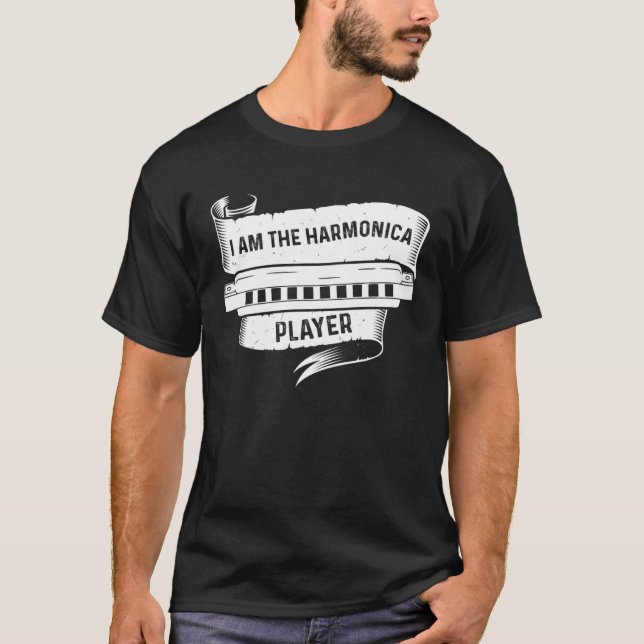 Camiseta I Am The Harmonica Player Harmonica Instrument Mus (Frente)