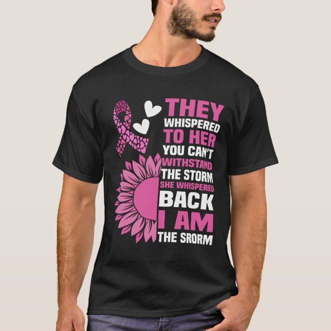 Camiseta "I Am the Storm", Design de citação rosa inspiraci (Frente)