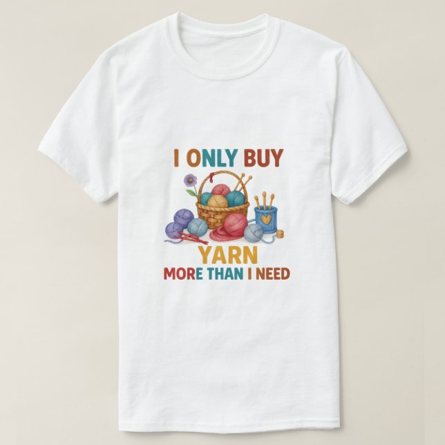 Camiseta I apenas fios de comprar (Frente do Design)