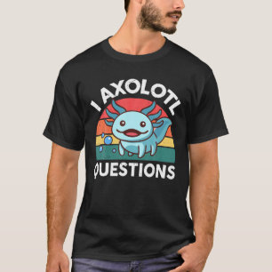 Camiseta I Axolotl Perguntas Kids Blue Salamander Squishmal