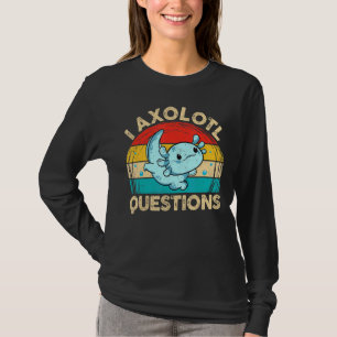 Camiseta I Axolotl Perguntas Retro Cute Axolotl Kids Boys