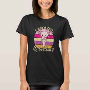 Camiseta I Axolotl Perguntas Retro Vintage Funny & Cute Axo