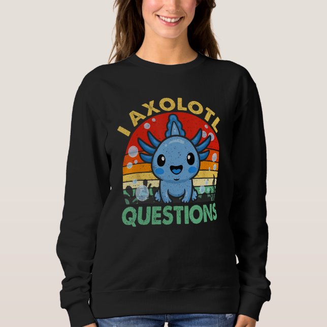 Camiseta I Axolotl Questions Shirt Kids Youth Boys Cute Fun (Frente)