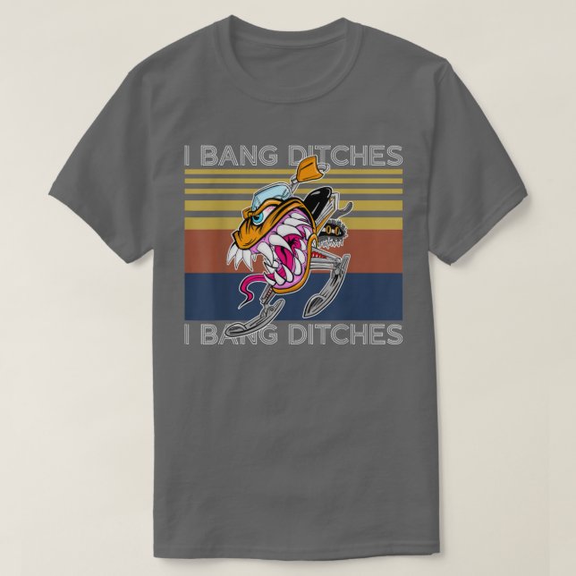 Camiseta I Bang Ditches de moto de neve sobre valas (Frente do Design)