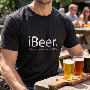 Camiseta i Beer - Paródia Divertida de Tecnologia - Humor d