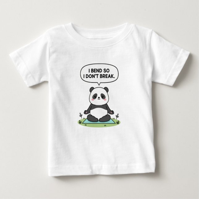 Camiseta “I Bend So I Don’t Break” panda design (Frente)
