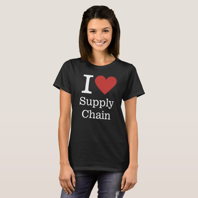 Camiseta I ❤️ Cadeia de Abastecimento para Funcionários CLI (Frente Completa)