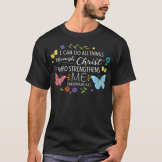 Camiseta I Can Do All Things Through Christ Bible Verse Rel