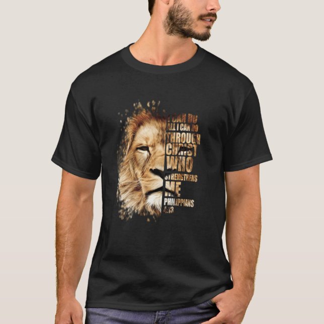 Camiseta I Can Do All Things Through Christ Christian Faith (Frente)