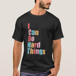 Camiseta I Can Do Hard Things Vest Workout Summer Casual