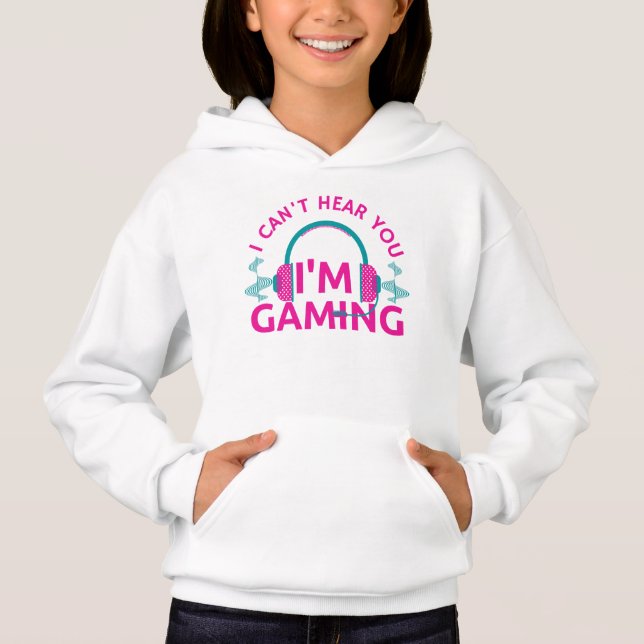 Camiseta I CAN'T HEAR YOU I'M GAMING Funny Video Game (Frente)
