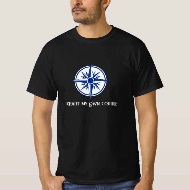 Camiseta "I Chart My own Course" - Compass Black (Frente)