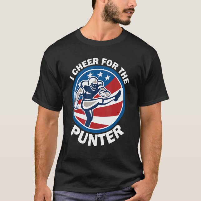 Camiseta I cheer For The Punter  Saying Football Punter (Frente)