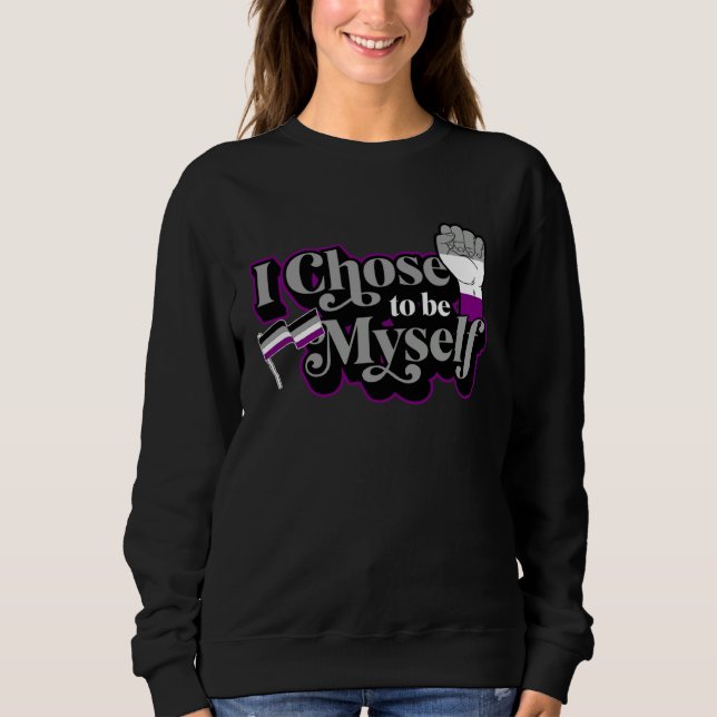 Camiseta I Chose To Be Myself Asexual Pride Flag Parade Pro (Frente)