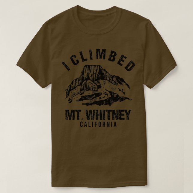 Camiseta i climbed mt whitney (Frente do Design)