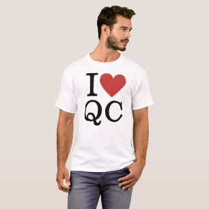 Camiseta I ❤️ Controle de Qualidade QC para Funcionários PE