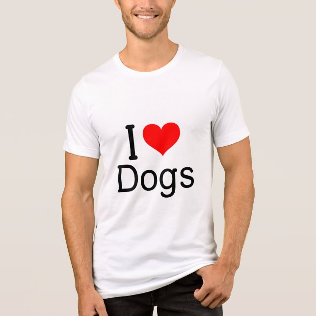 Camiseta I (coração) Cães (Frente)