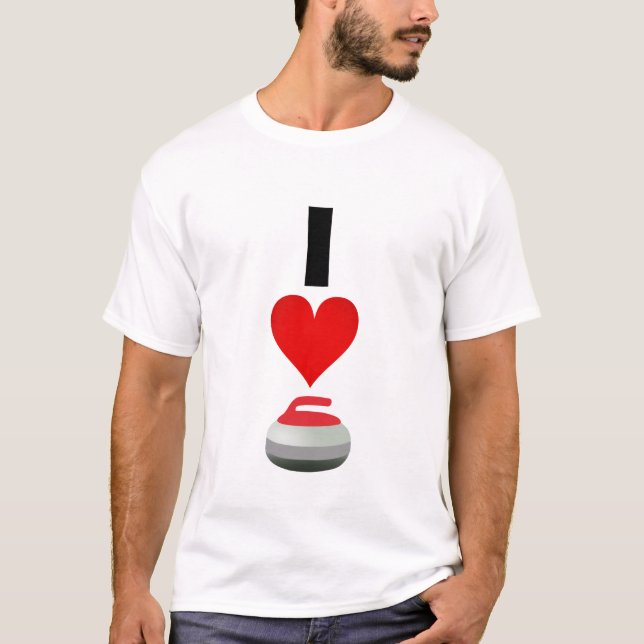 Camiseta I [Coração] [Curling] (Frente)