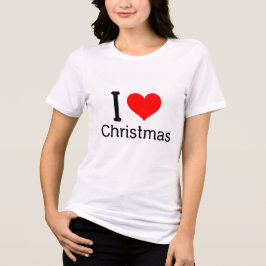 Camiseta I (coração) Natal