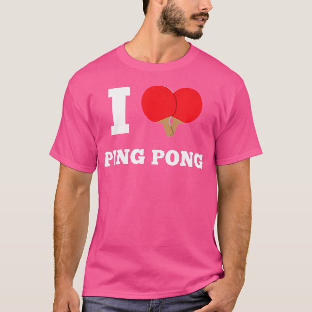 Camiseta I Coração Ping Pong (Frente)